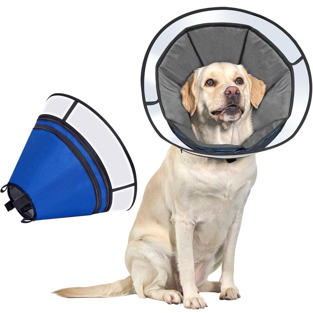 Soft Dog Cone for Dogs After Surgery, Breathable Pet Recovery Collar XL